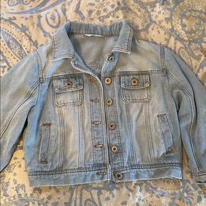 Cropped jean jacket